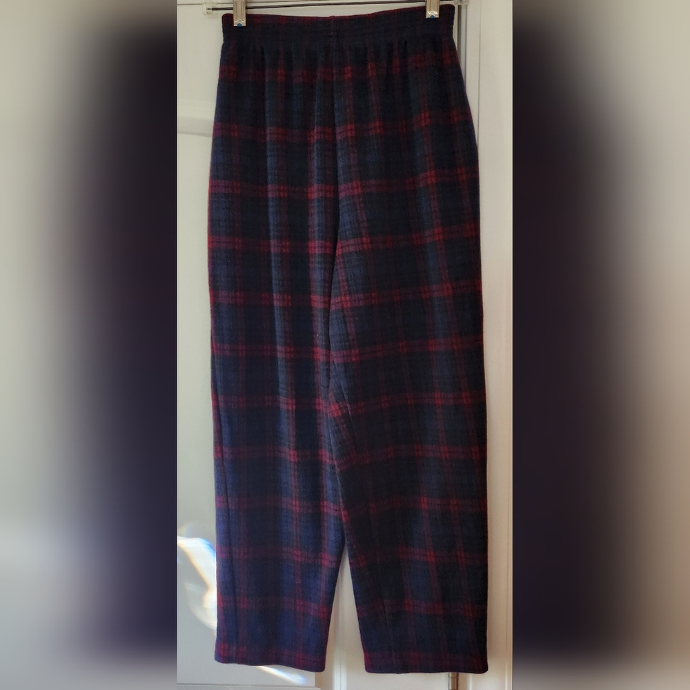 VINTAGE CRICKET LANE WOMEN'S PLAID KNIT PANTS SIZE 10P